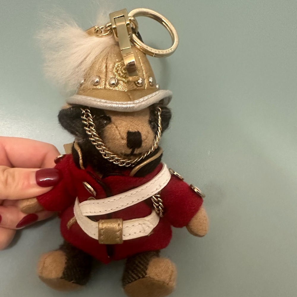 BURBERRY Thomas Bear Regimental Uniform Bag Purse Charm Keychain New